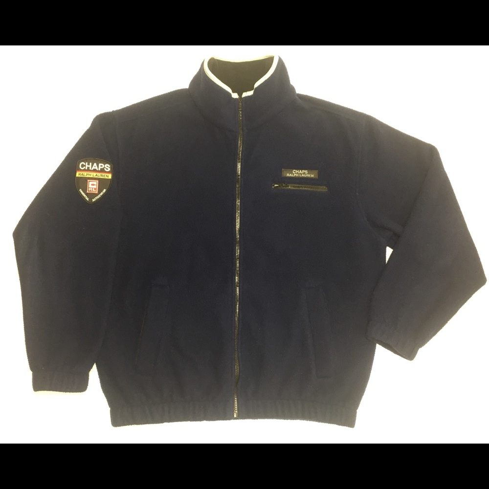Sold❌90s Ralph Lauren fleece jacket L Chaps